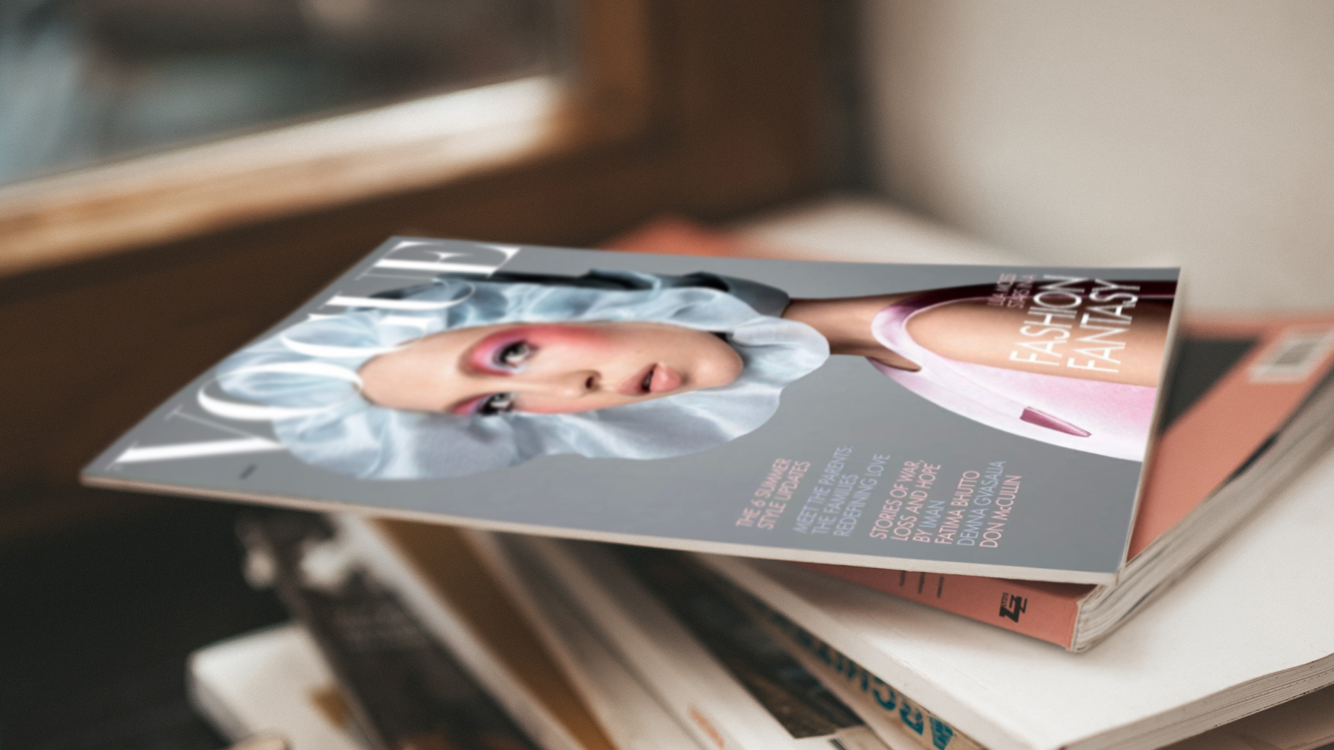 stack of images with vogue on top